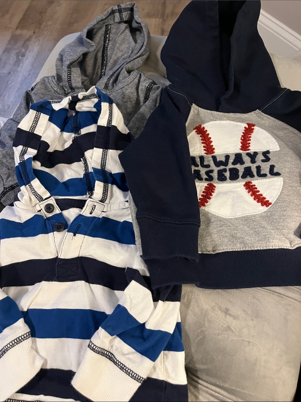 Gymboree Boys set of 3 Hoodies 6-12 months